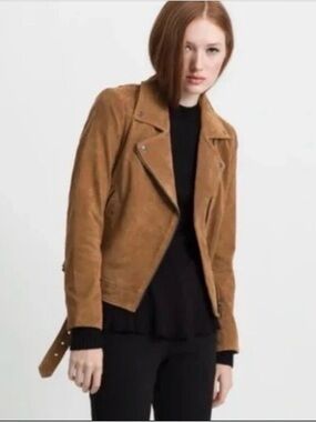 Modern Citizen Tan Suede Moto Jacket